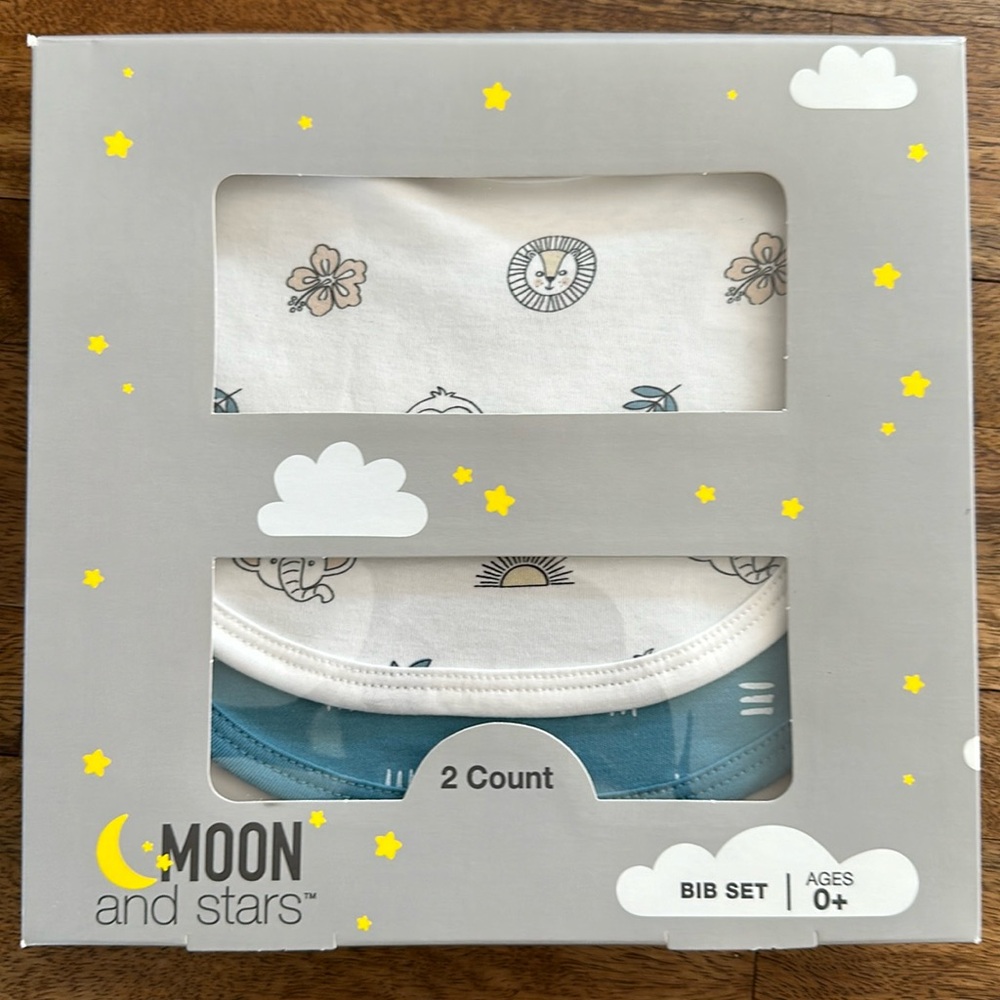 MOON AND STARS Baby Boy 2-Pack Bid Set 0+ 100% Cotton